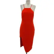 NWT TALULAH Losing My Mind Midi Dress Tangerine Orange Size Medium / US 6