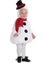 Joyful White Snowman Infant Belly Baby Christmas Costume