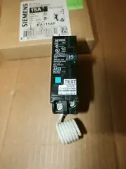 New SIEMENS BA115AF 1P AFCI Bolt On Circuit Breaker 15A 120VAC
