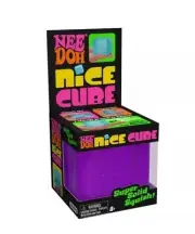 Nee Doh Nice Cube Squish Toy, Ages 3+ (Purple), 1ct Sensory Fidget Toy