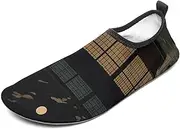 [BTCOWZRV] Water Shoes for Women Men Oriental Style Girl Water Sports Shoes Slip-on Breathable Lightweight Athletic Aqua Sock