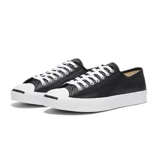 【CONVERSE】休閒鞋 男鞋 女鞋 帆布鞋 運動 低筒 皮革 開口笑 JP OX BLACK/WHITE/WHITE 黑 164224C