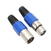 5 Pairs Metal Female Male XLR 3 Pin Jack Socket Plug Audio Connector