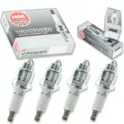 4pcs OMC AT 14mm Hds 3 8" Rch. NGK V-Power Spark Plugs Inboard Kit Set Engin ap