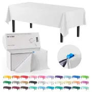 Exquisite 54 Inch X 300 Feet White Plastic Table Cover Roll in A Cut - to - S...