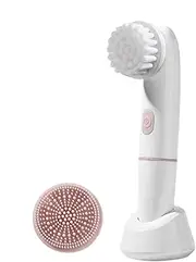 Face Wash Brush,Electric Vibration Cleaning Brush | Waterproof Ultrasonic Skin Care Tools, Face Massager with 2 Heads for Deep Pore Cleansing, Massaging