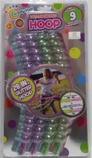 Goofy Foot Design Glitter Dipped Hoop (LOC BK-12)