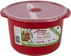 148700-003 Microsafe Microwave Rice Cooker and Vegetable Steamer, Red