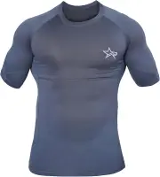 Men'S Short Sleeve Compression Shirts Cool Dry Baselayer Rash Guard, Quick Dry A