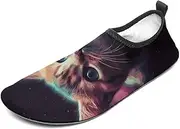 [BTCOWZRV] Water Shoes for Women Men Galaxy Cat Water Sports Shoes Slip-on Breathable Lightweight Athletic Aqua Sock