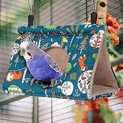 Proxima Direct Large Bird Hanging Hammock Winter Warm Bird Nest House Suspended Hammock Plush Shed Swing Cave Cabin for Parrot Parakeet Cockatiels Budgies Lovebird (Blue)