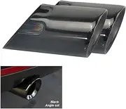 2 Pieces 304 Stainless Steel Exhaust Tips Compatible For F20 F21 M135 F22 F23 M235i M240i F30 F31 335i 340i F34 GT F32 F33 435i 440i(Black coating bevel)