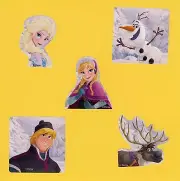 15 Frozen Shaped - Large Stickers - Favors - Anna, Elsa, Olaf, Kristoff, Sven