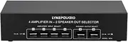 Labymos 4 in 2 Out o er o Signal Selector Distributor Splitter Box with Banana Jacks Independent Control for Home Stereo System