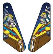 STERN ROLLERCOASTER TYCOON Pinball SLINGSHOT PLASTIC SET #830-5993-1-2 (8301)
