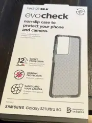 Tech 21 Evo Check Case FOR Samsung S21 ULTRA 5G - Smokey/Black - NEW