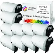 Cartridge Planet 10 Pack Compatible Label Roll for Brother DK-11247 DK11247 103mm x 164mm 180 Labels per Roll for Brother QL1050 QL1050N QL1060N QL1100 QL1110NWB Label Printer