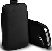 [DN-TECHNOLOGY] Samsung Galaxy A70 Case, Samsung Galaxy A70 Cover Pouch Sleeve Leather Case Cover with Pull Tab for [Samsung Galaxy A70] (Black)