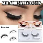 Long Mink Hair No Need Glue Quick to Wear Reusable Self-Adhesive Eyelashes