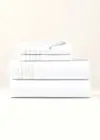 Ralph Lauren Rl Organic Handkerchief King Flat Sheet $245 White /Coastal Sand