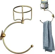 Hand Towel Ring with Vintage Candle Holder,Towel Hook for Bathroom Wall,Wall Mounted Hanger for Bathroom, Towels Ring Holder,Rustic Towel Ring with Elegent Candle Holder