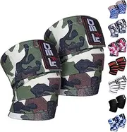 DEFY Sports Weight Lifting Knee Wraps (1 Pair) for Cross Training WODs, Gym Workout, Fitness & Power Lifting- Knee Straps Squats - for Men & Women- 78"-Compression & Elastic Support