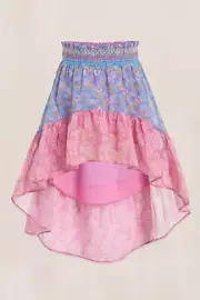 NWT Loveshackfancy Carris High Low Skirt in Moody Vino Size: 2-3 Youth Girls