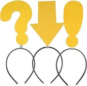 Arrow Headband, Question Mark Headband Yellow Arrow Boppers Halloween Hair Hoop Novelty Item Headpiece Costume Hairband Party Photo Booth Props
