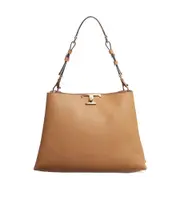 Tod's Medium T Timeless Logo Plaque Tote Bag One size brown