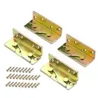 Set of 4 Bed Rail Frame Brackets for Woodworking Connectors Headboards