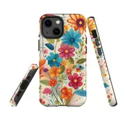 For iPhone 13 mini Armour Shield Case, Floral Symphony