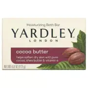 Yardley London Bath Bar Soap with Cocoa Butter Shea Butter & Vitamin E 4 Ounce
