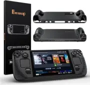 Benazcap Silicone Case Protective Cover Steam Deck Black Shock Absorb Cutouts