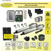 Solar Powered Electric Gate Opener and Closer for Double Driveway or Farm Gates