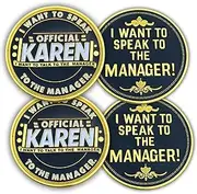 Karen Decision Coin 2-Pack – Funny Double-Sided Challenge Coin for Gifts, Pranks, Stocking Stuffers, Gag Gifts for Coworkers, Flip Coin for Decisions, Novelty Karen Collectible