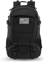 Jueachy Tactical Backpack for Men Hiking Day Pack Molle Military Rucksack Waterproof 30L EDC Bag with USA Flag Patch