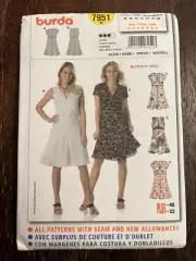 Burda 7951 UNCUT Sewing Pattern, Misses' Dress, Size 10-22