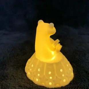 《齊洛瓦鄉村風雜貨》日本zakka雜貨 copeau青蛙陶瓷LED聖誕節擺飾 聖誕節LED燈飾裝飾 可愛青蛙LED小夜燈