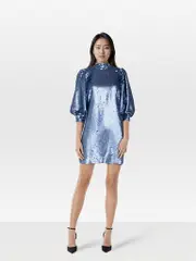 Blue Sequinned Tulle Dress