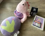 Dino Plush W/Throw, LED Light Projector W/3 Light Modes, Wall Art & Dino Pillow