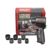 M7 1/2" Air Impact Wrench Kit 6-Piece Metric Socket Set (NC-4610Q-BM)