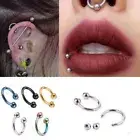 Nose Septum Ring Horseshoe Ear Piercings Lip Nipple Eyebrow Lobe Rings Hip Hop