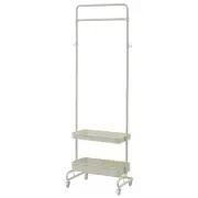Yamazen Hanger Rack Trolley Hanger with Casters 2 Shelves Total Load Capaci 361