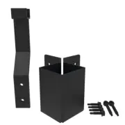 Veranda Aluminum Railing Bracket Kits Exterior Fascia Board Mount Matte Black