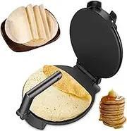 1400w Electric Roti Maker, Non-Stick Chapati & Tortilla Machine with Adjustable Temperature & Handle, Double-Sided Heating, Multi-Function Crepe Press for Pancakes & Pizza