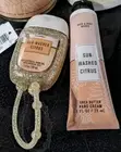 Bath & Body Works Hand Cream Sun-Washed Citrus & Hand Sanitizer With Holder 1 oz
