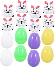 TOYANDONA Easter Egg Filler Toys for Boys and Girls Fillable Plastic Eggs with Rabbit Car Easter Party Supplies