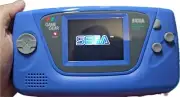 SEGA Game Gear Handheld Blue RetroSix Ceramic Recap IPS V3.1 Re-Shell USB-C Ion