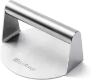 Stainless Steel Smash Burger Press, 5.5 Inch Round Non-Stick