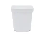 12-piece set of square plastic flowerpot succulent flowerpot seedling small square pot plant plastic flowerpot-white-
